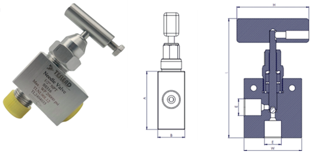 Two-Way Angled Needle Valve
